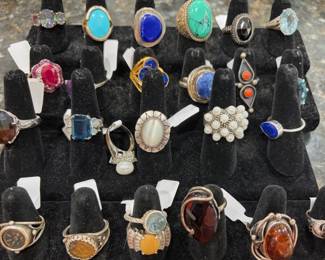 Sterling Silver and Gemstone rings