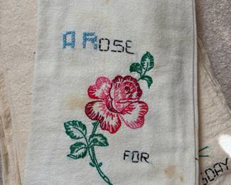 Hand Embroidery Dish Towels Seven Days 