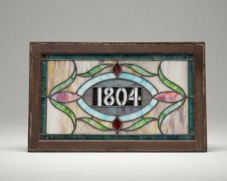 Stained Glass House Number Panel