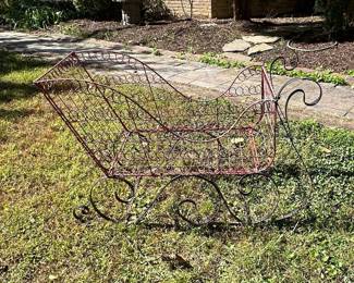 Wire Sleigh Garden Planter