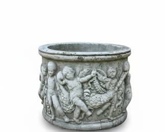 Cast Stone Cherub Planter