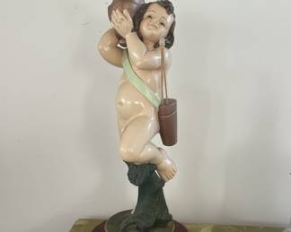 Vintage Chalkware Cherub Figure