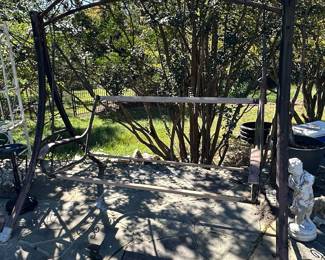 Wrought Iron Garden Swing Frame