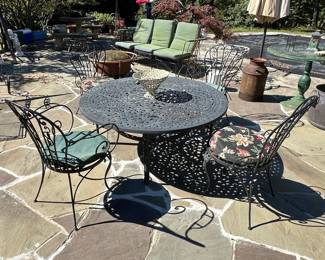 Vintage Filigree Patio Dining Set