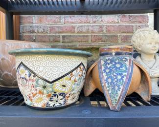 Mexican Talavera Pottery Planters