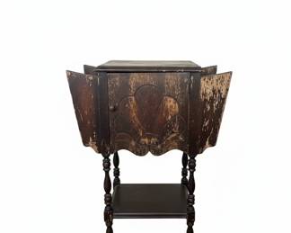 Vintage Shell-Carved Smoking Stand