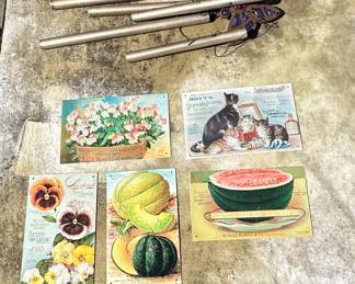 Vintage Botanical and Advertising Metal Wall Signs