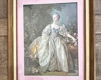 Madame Bergeret Portrait Print by François Boucher