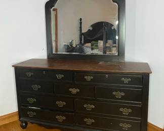 Black Dresser with Mirror