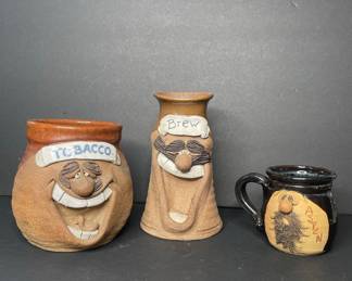 Vintage Studio Pottery Face Collection
