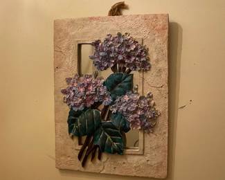 Hydrangea Floral Wall Plaque Mirror
