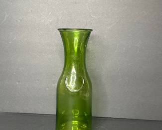 Vintage Misura Italy Green Glass Wine Carafe
