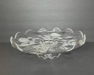 Cambridge Glass Rose Point Torte Plate