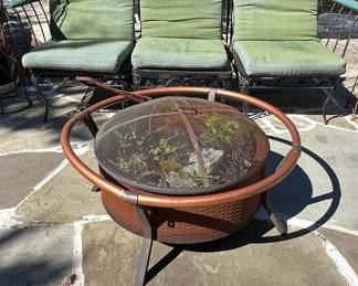 Hammered Copper Fire Pit