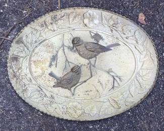 Cast Metal Bird Plaque