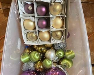 Large Collection of Christmas Ornaments Many Colors