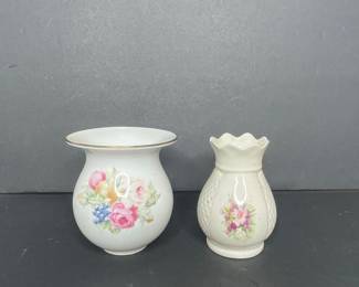 Mikasa Rosemead Bone China Vase and Irish Parian Donegal China Vase