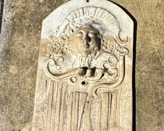 Vintage Ceramic Antefix-Style Wall Plaque