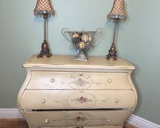 Bombe Chest with Floral Accents