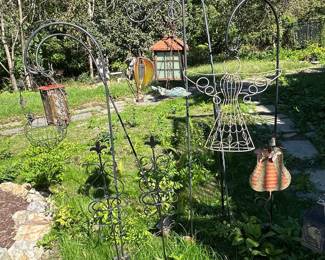 Garden Shepherd Hooks and Decorative Hanging Ornaments