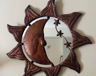 Celestial Sun and Moon Wall Mirror