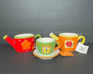 Citrus Garden Watering Can Planters