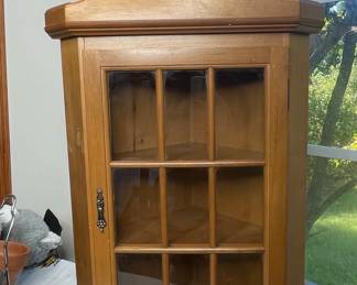 Wall-Mounted Corner Curio Cabinet
