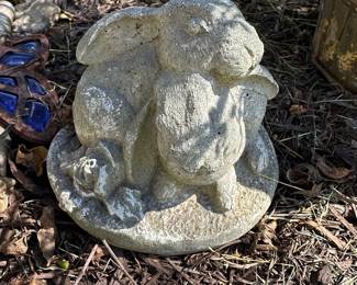 Cast Stone Rabbit Garden Statue