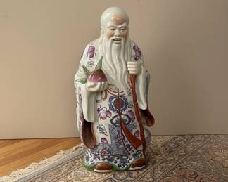 Chinese Porcelain Shou Xing Gong Figurine