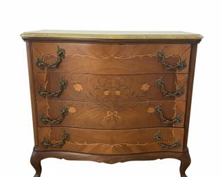 French Provincial Style Bombe Commode