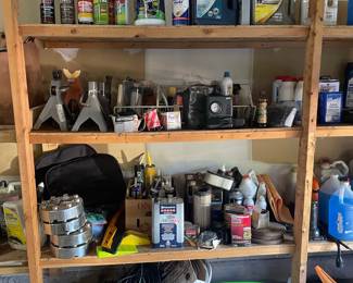 Garage Workshop Assorted Supplies and Tools