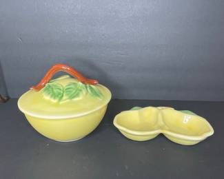 Vintage Belmar of California Pottery Pear Serving Pieces