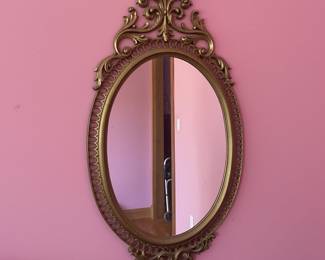 Vintage Syroco Oval Wall Mirror