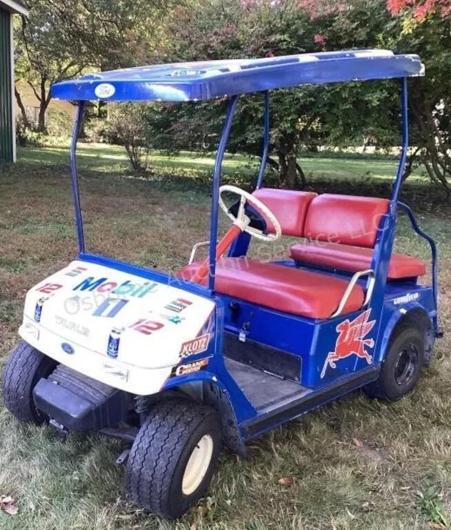 Gas golf cart, runs