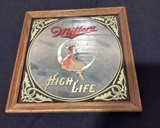Miller High Life beer mirror