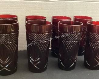 Vintage red tumblers