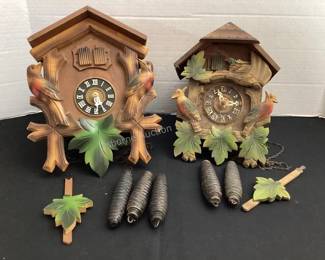 Vintage cuckoo clocks