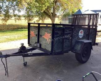 Utility trailer with drop gate