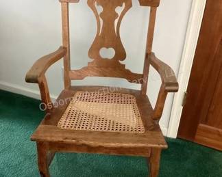 Antique cane seat chair