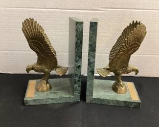 Brass eagle bookends
