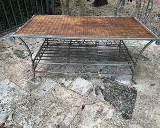 Rattan & Metal Coffee Table