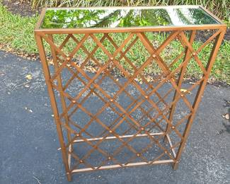 Slim Mirrored Wine Rack