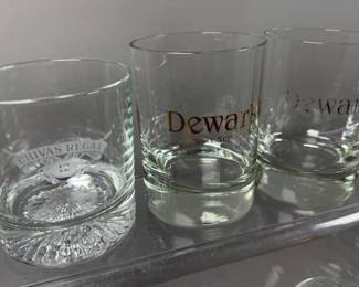 BAR GLASSES DEWARS HENNESSY JOHNNY WALKER JACK DANIELS & MORE