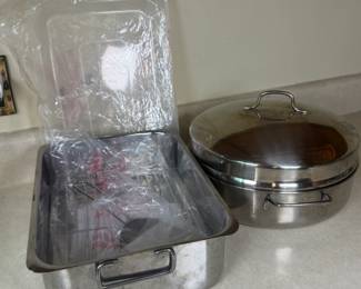 STAINLESS STEEL COOKWARE LASAGNA PAN ROUND ROASTER