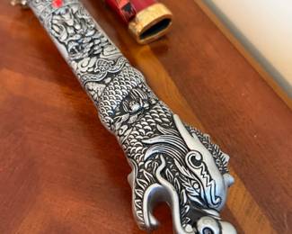 DRAGON KATANA DECORATIVE SWORD REPLICA W SHEATH