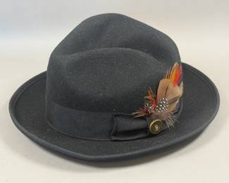 SOUTHERN GENTS BLACK FEDORA HAT