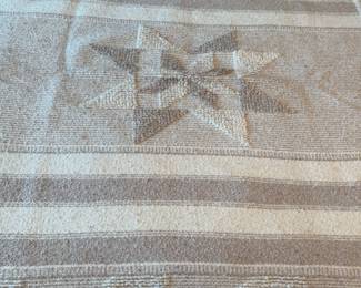 VINTAGE HEAVY WOVEN SOUTHWEST STYLE THROW BLANKET