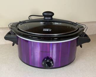 HAMILTON BEACH STAY OR GO 5 QT PURPLE SLOW COOKER