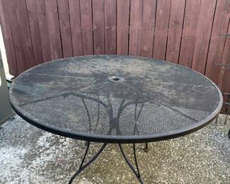 48" WROUGHT IRON PATIO DINING TABLE