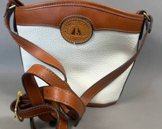 VINTAGE LEBONG 2 TONE LEATHER CROSSBODY BAG